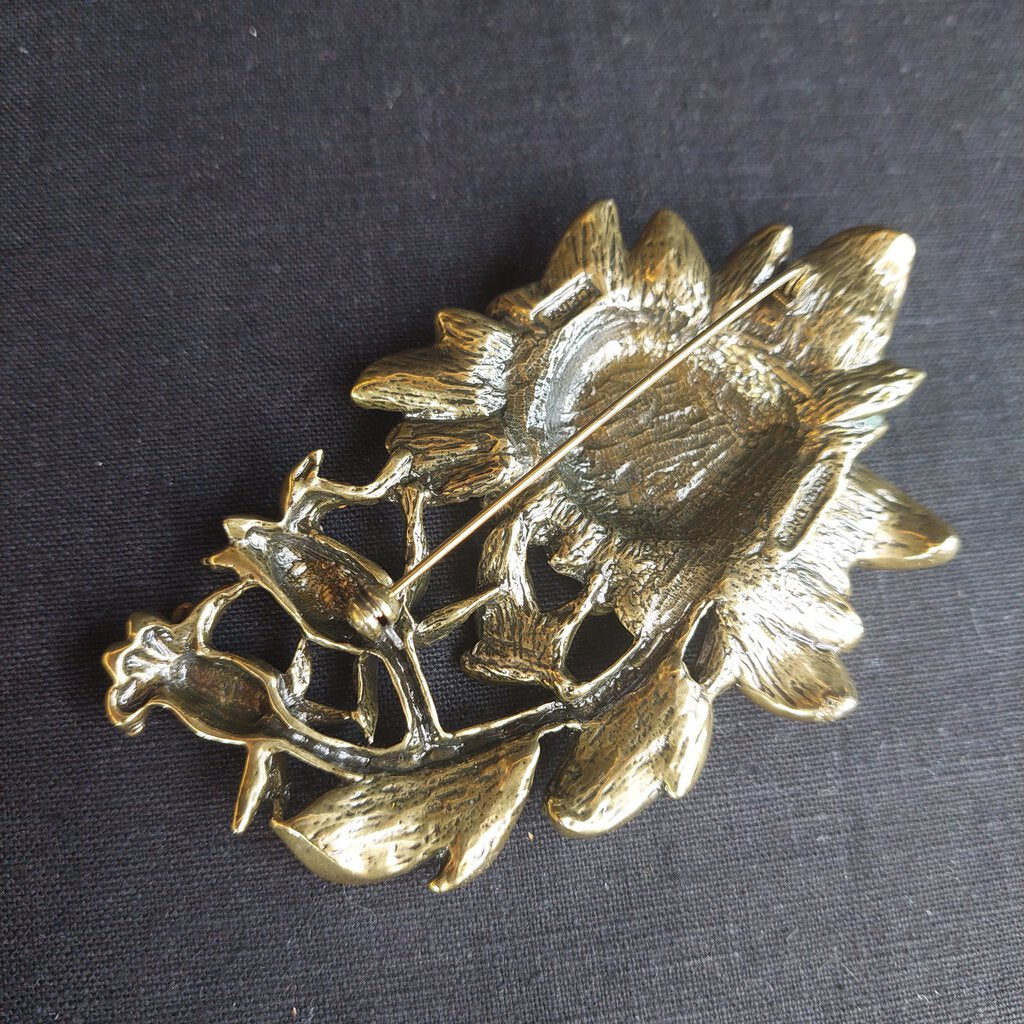 HEIDI DAUS Moody Hue Rose Crystal Brooch