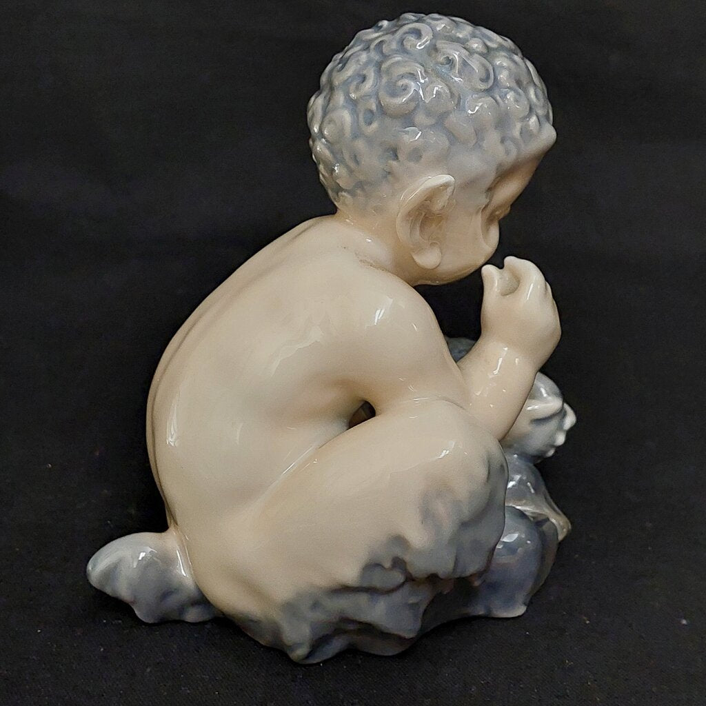 Royal Copenhagen FAUN (Satyr, Pan) AND SNAKE Figurine by Christian Thomsen