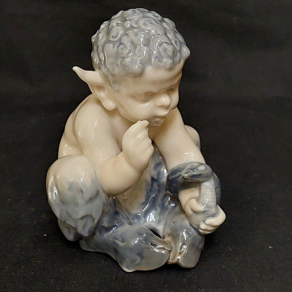 Royal Copenhagen FAUN (Satyr, Pan) AND SNAKE Figurine by Christian Thomsen