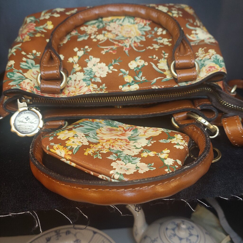 Patricia Nash Leather Handbag in Antique Rose Pattern - The URBANARY Home and Garden