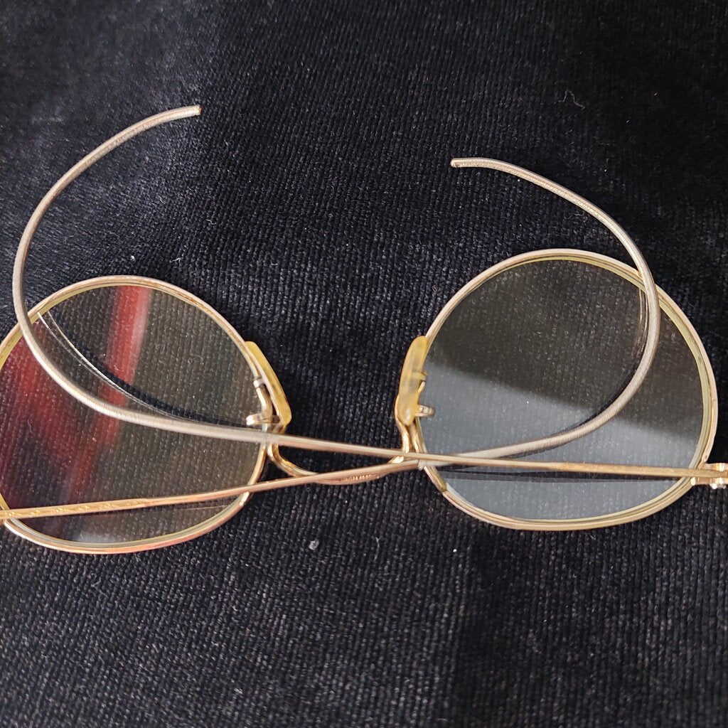 1930s Art-craft Eyeglasses 12k Gold Filled Wire Rim Cable Temple - The URBANARY Home and Garden