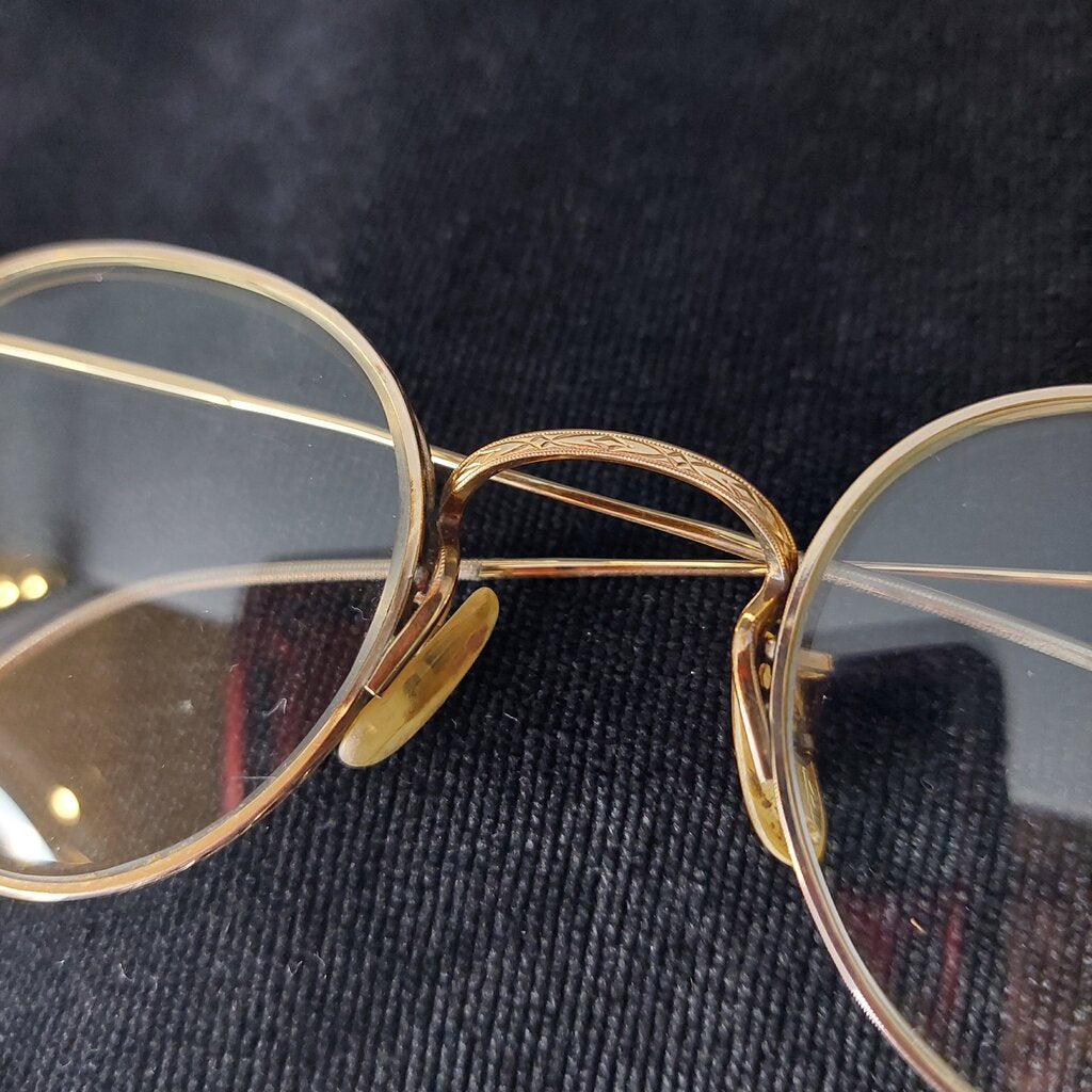 1930s Art-craft Eyeglasses 12k Gold Filled Wire Rim Cable Temple - The URBANARY Home and Garden