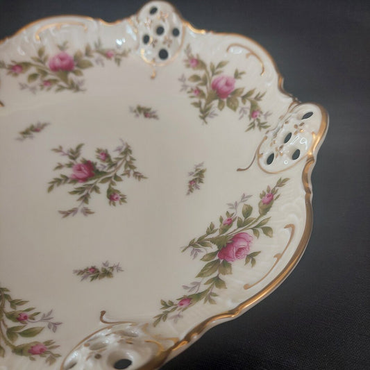 Rosenthal Moss Rose Mooserose 1938-52 Openwork Dish Moliere Series 2948 58 - The URBANARY Home and Garden