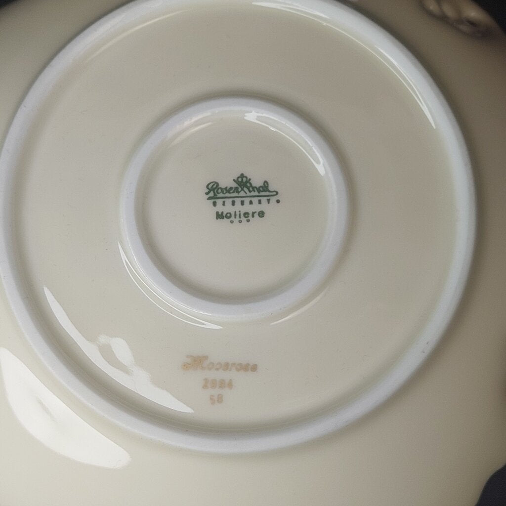 Rosenthal Moss Rose Mooserose 1938-52 Openwork Dish Moliere Series 2948 58 - The URBANARY Home and Garden