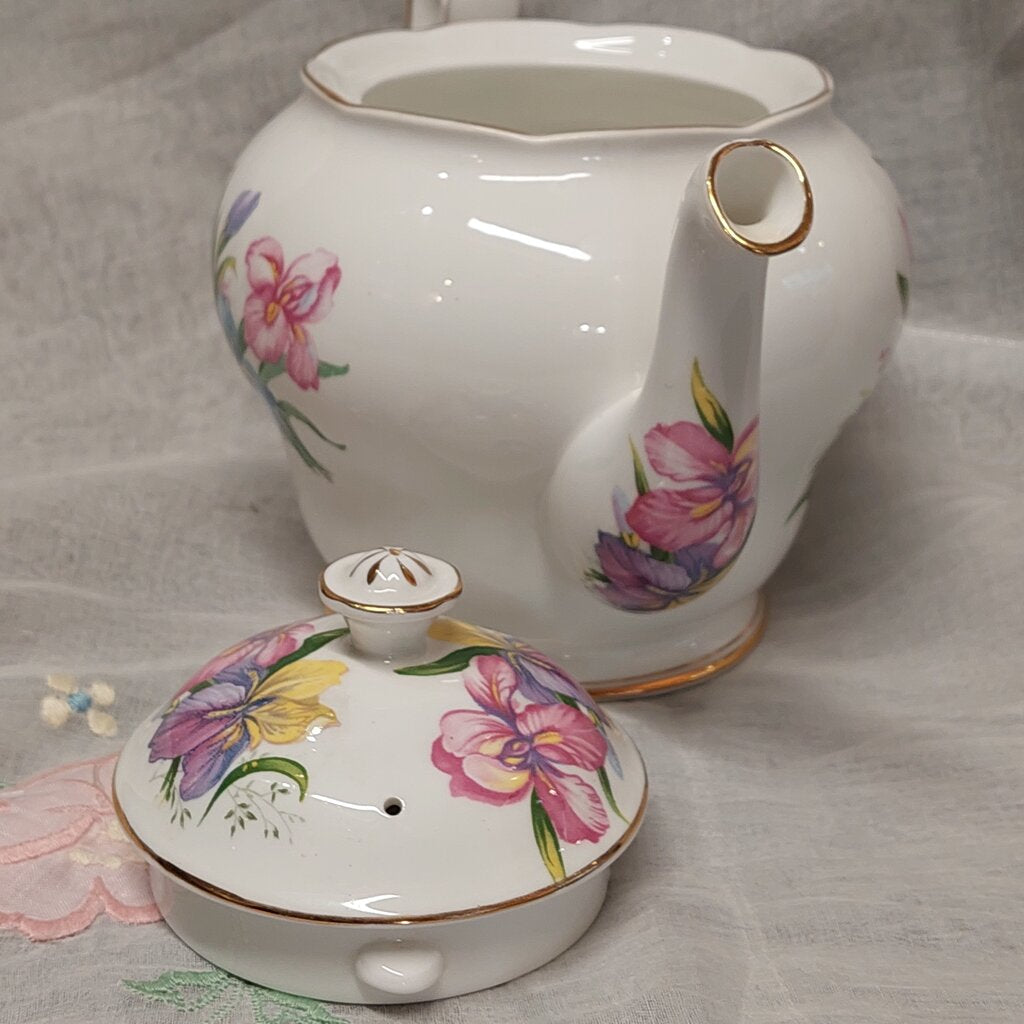 Royal Standard 5 Cup Teapot in Winsome Pattern #595 Rare Exc. Cond.