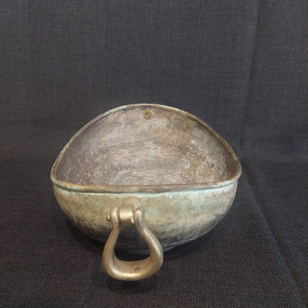 Vintage Bronze Kashkul Dervish Begging Bowl Oval Sufi Islamic Art w/ Two Handles - The URBANARY Home and Garden