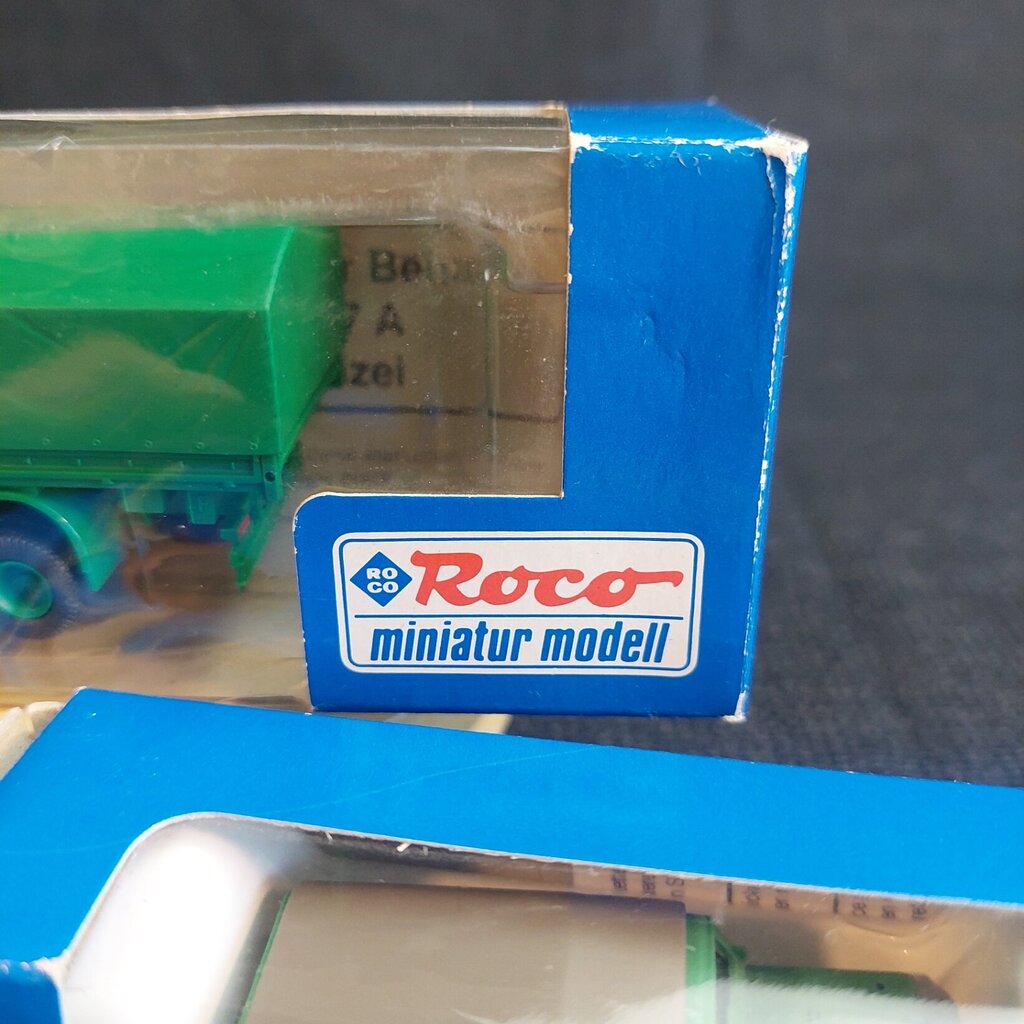 3x Roco Minitanks HO 1:87 Scale Bundle: Mercedes 1383 & Land Rovers 1380, 1585 Boxed