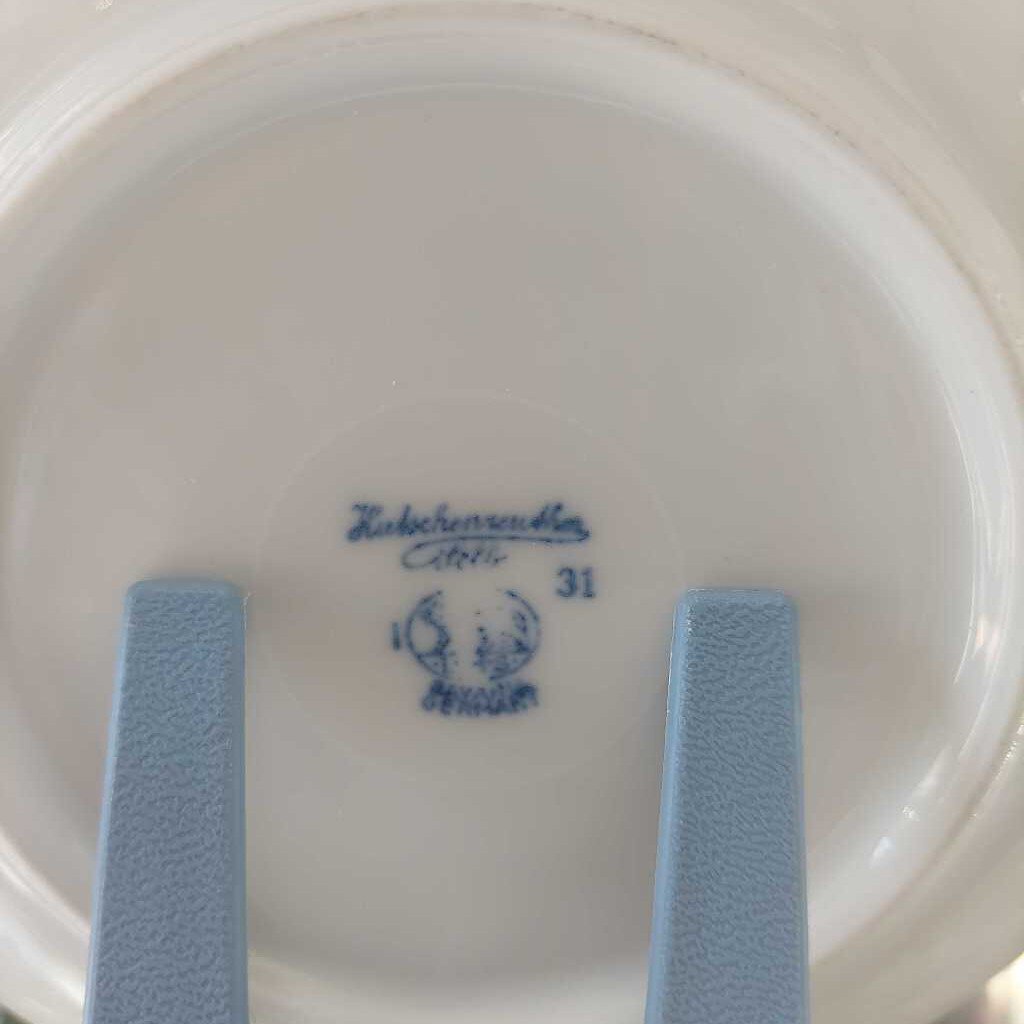 BLUE ONION 2 Pc Cream SOUP Bowl and Coupe SAUCER Hutschenreuther Selb - The URBANARY Home and Garden