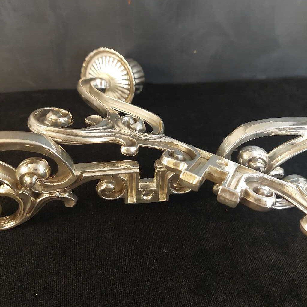 Silvertone 4 Taper Candelabra Candle Holder 2 Pc Assembled - The URBANARY Home and Garden