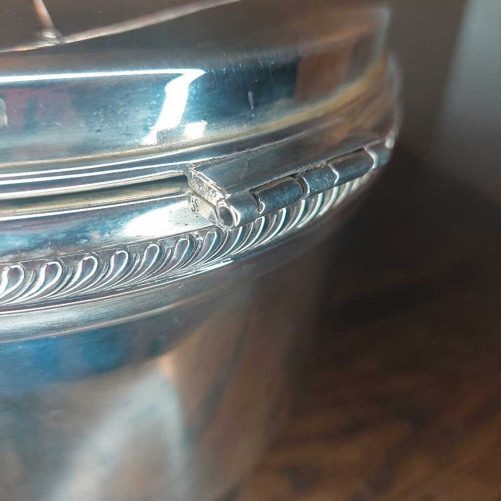 1950s National Silver Co. Silver On Copper ICE BUCKET w. Vacuum Glass Liner urbanary.ca