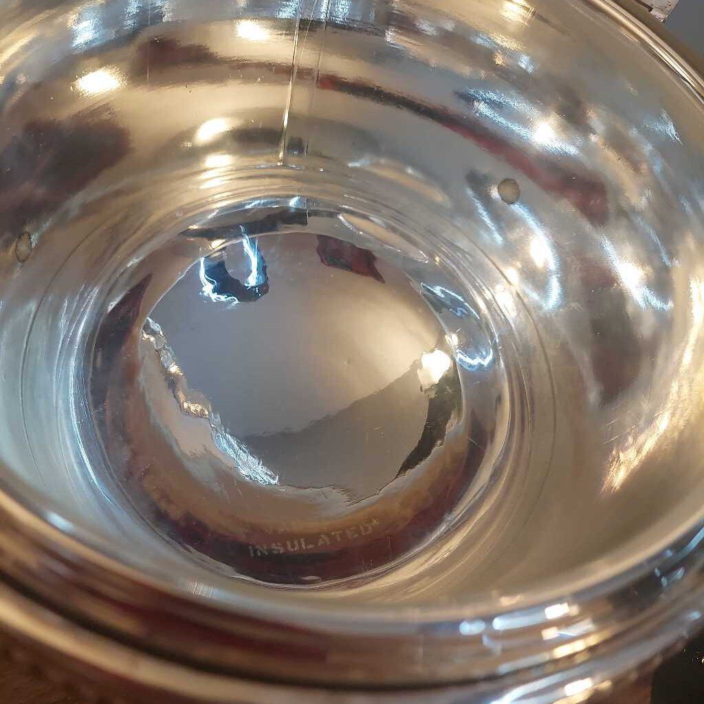 1950s National Silver Co. Silver On Copper ICE BUCKET w. Vacuum Glass Liner urbanary.ca