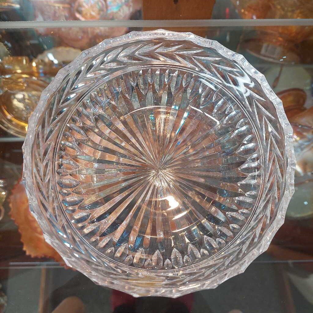 STUART Crystal Laurel Leaf and Panel Arundel Cut Bowl As New
