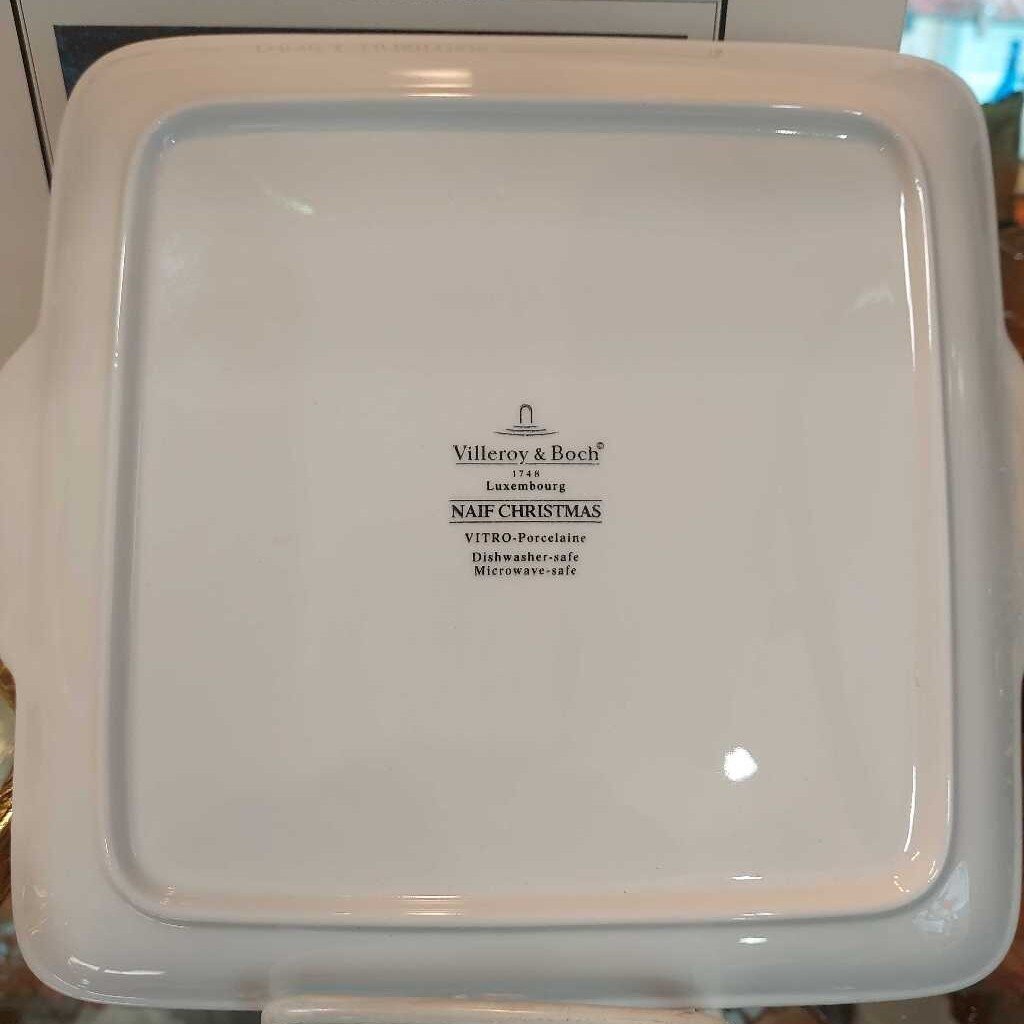 Villeroy & Boch Square Cake Platter Naif Christmas Boxed