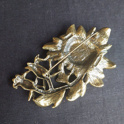 HEIDI DAUS Moody Hue Rose Crystal Brooch