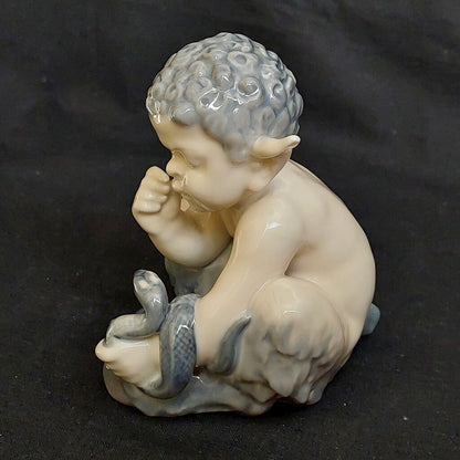 
Royal Copenhagen FAUN (Satyr, Pan) AND SNAKE Figurine by Christian Thomsen
