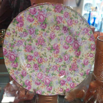 RARE 4 English Rose Chintz 6.75 inch Plates by Royal Winton #381