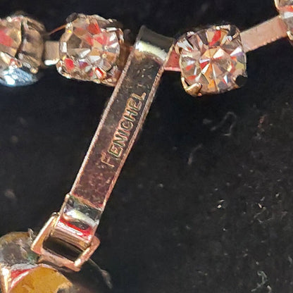 1950 Fenichel NYC Austrian Crystal Bib Necklace 12 to 15 inches long