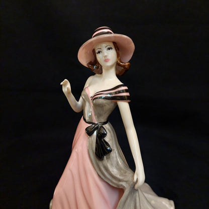 This is a Coalport Sentiments bone china figurine MY LOVE.

This Coalport figurine is 5 1/4 inches (13.25 cm) wide, 5 3/4 inches (14.5 cm) deep, and 7 inches (18cm) tall.

This figurine is a 2005 Sentiment Series of bone china ladies named MY LOVE.