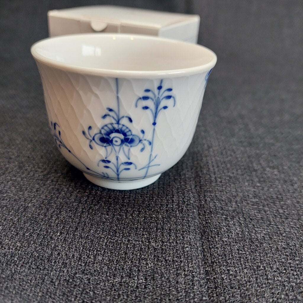 Royal Copenhagen Blue Palmette Cup and Plate Boxed Pre-owned Unused