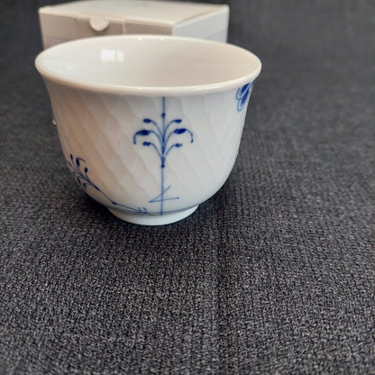 Royal Copenhagen Blue Palmette Cup and Plate Boxed Pre-owned Unused