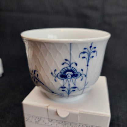 Royal Copenhagen Blue Palmette Cup and Plate Boxed Pre-owned Unused