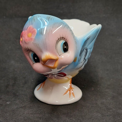 1950 Lefton Bluebird Egg Cup and ESD Bluebird Bowl 7025 Japan