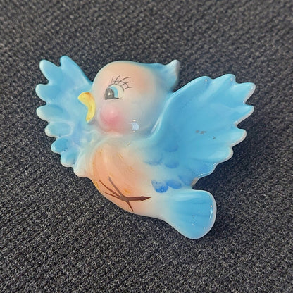 1950-60s Lefton Bluebird Wall Plaque Smallest One in Set ONLY