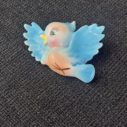 1950-60s Lefton Bluebird Wall Plaque Smallest One in Set ONLY