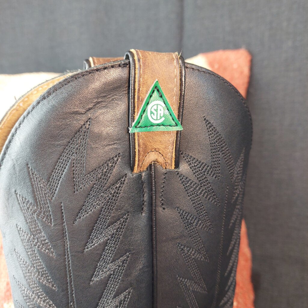 Boulet Black Western Work Book #8120 CSA Steel Toe - The URBANARY Home and Garden