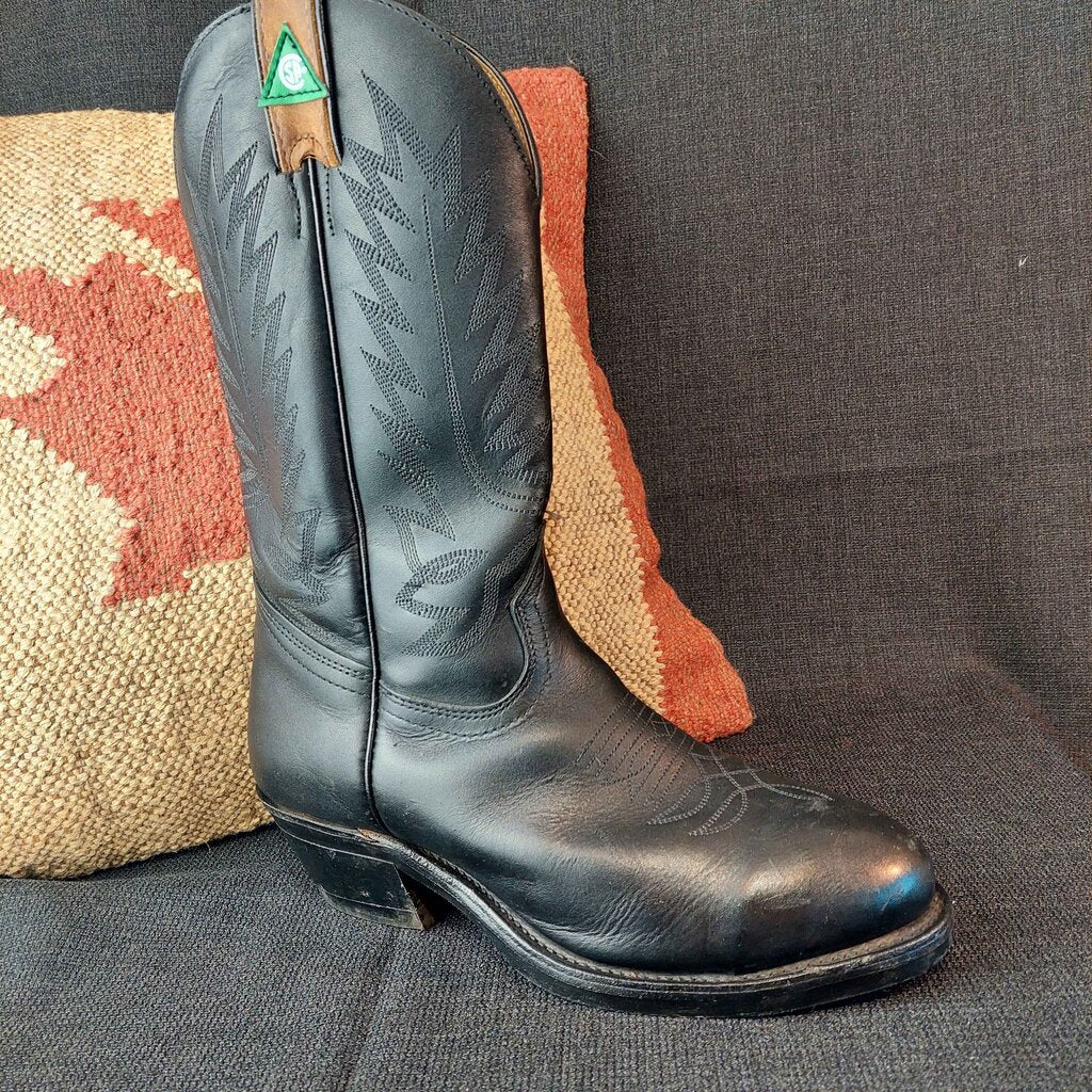 Boulet Black Western Work Book #8120 CSA Steel Toe - The URBANARY Home and Garden