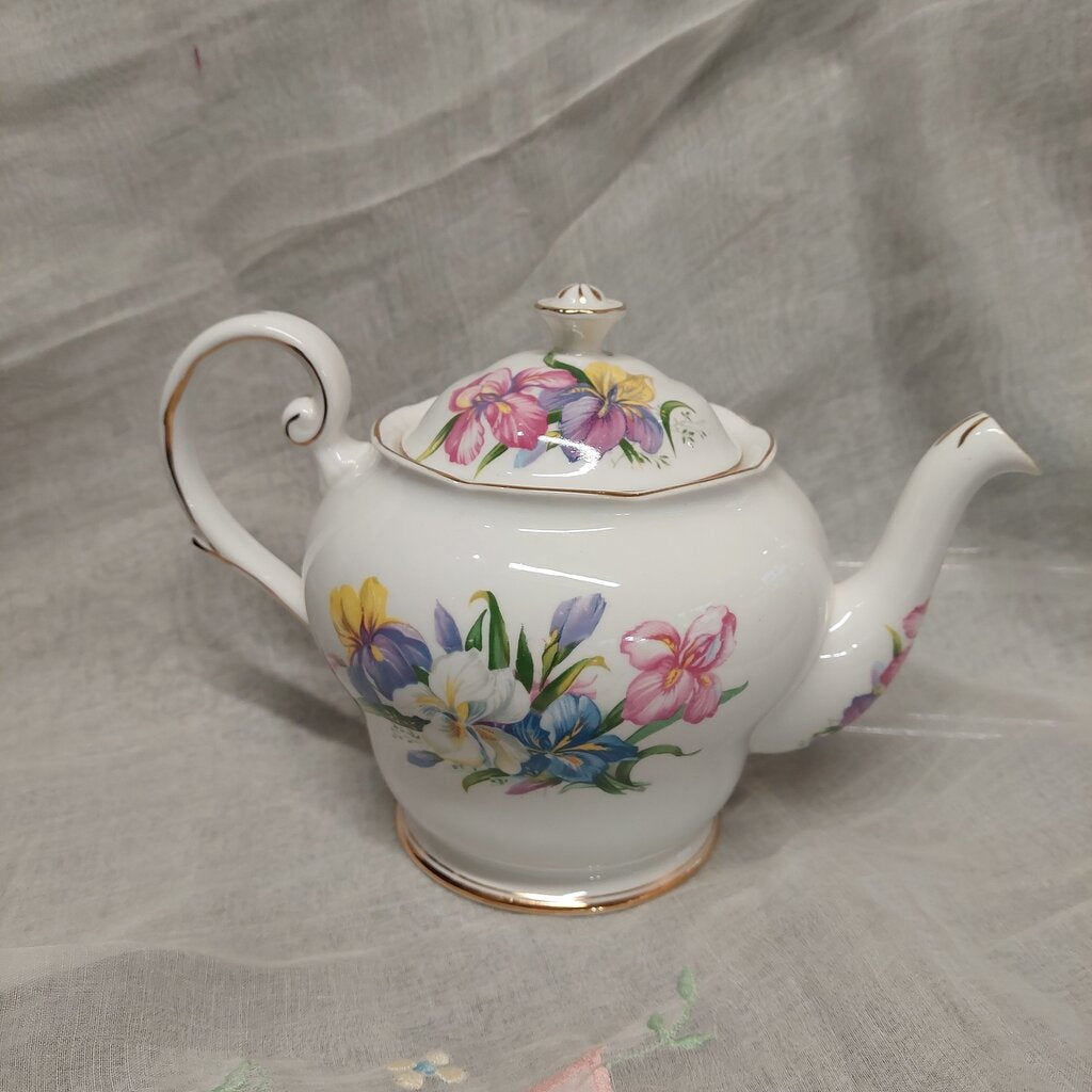 Royal Standard 5 Cup Teapot in Winsome Pattern #595 Rare Exc. Cond.