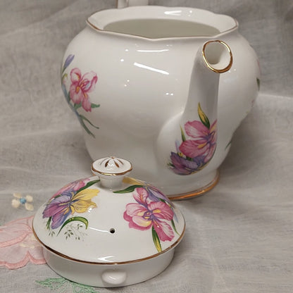 Royal Standard 5 Cup Teapot in Winsome Pattern #595 Rare Exc. Cond.