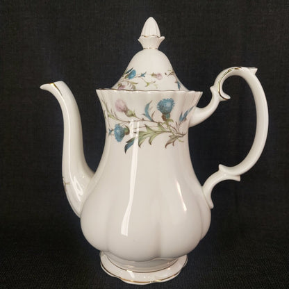 Royal Albert Brigadoon Coffee Pot Scottish Thistle 10 inches (26cm)
