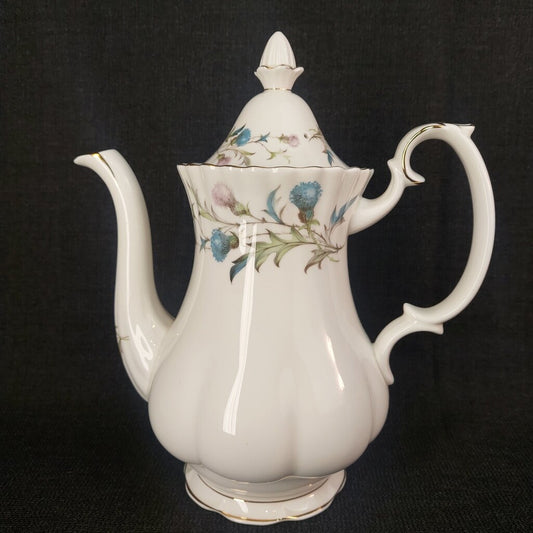 Royal Albert Brigadoon Coffee Pot Scottish Thistle 10 inches (26cm)
