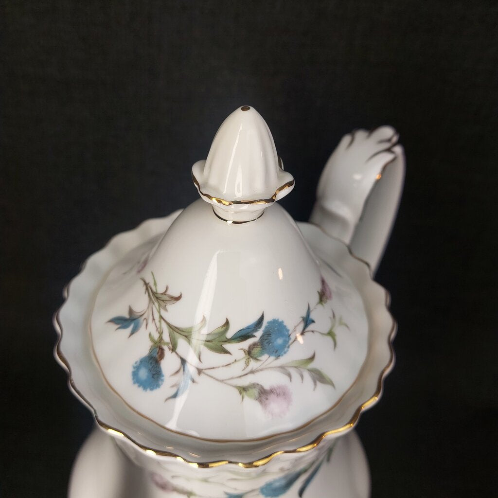 Royal Albert Brigadoon Coffee Pot Scottish Thistle 10 inches (26cm)
