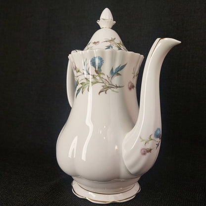 Royal Albert Brigadoon Coffee Pot Scottish Thistle 10 inches (26cm)