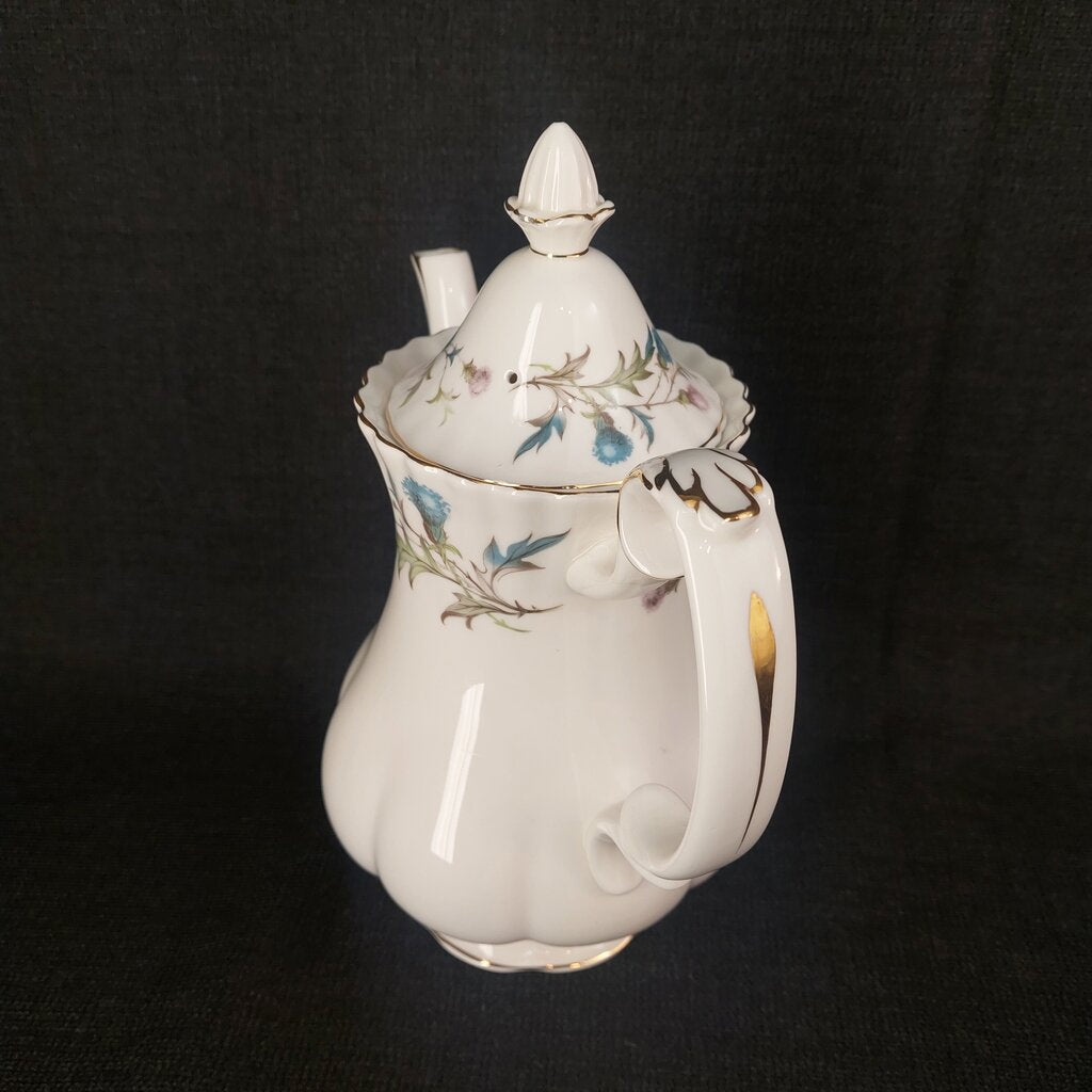 Royal Albert Brigadoon Coffee Pot Scottish Thistle 10 inches (26cm)