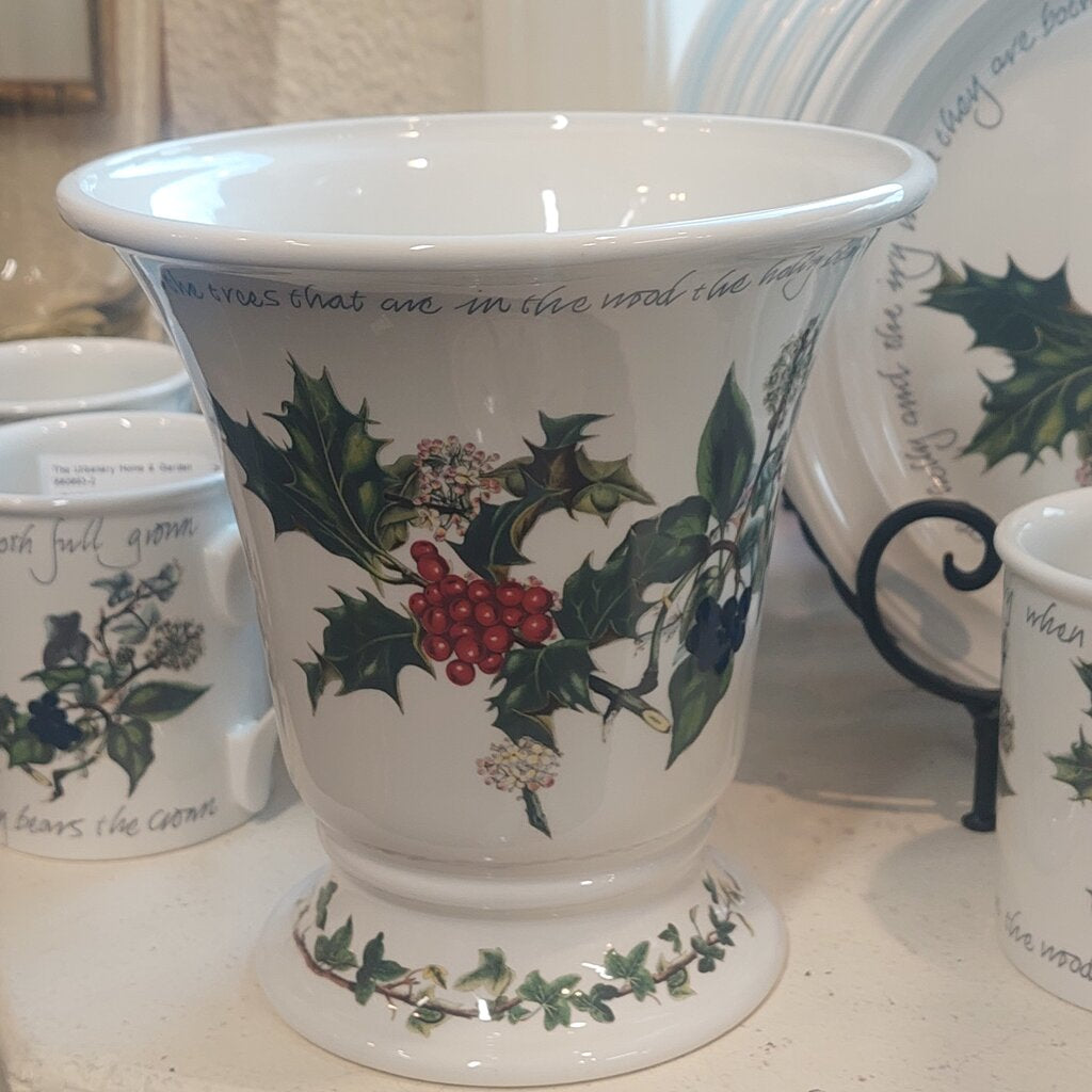 Portmeirion The Holly & The Ivy Cachepot / Plant Pot / Vase