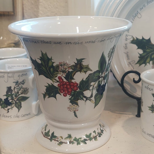 Portmeirion The Holly & The Ivy Cachepot / Plant Pot / Vase