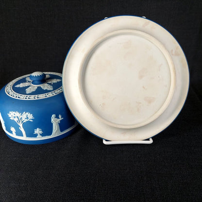 Wedgwood Jasperware Cheese Dome and Underplate 4 1/2 Inches High