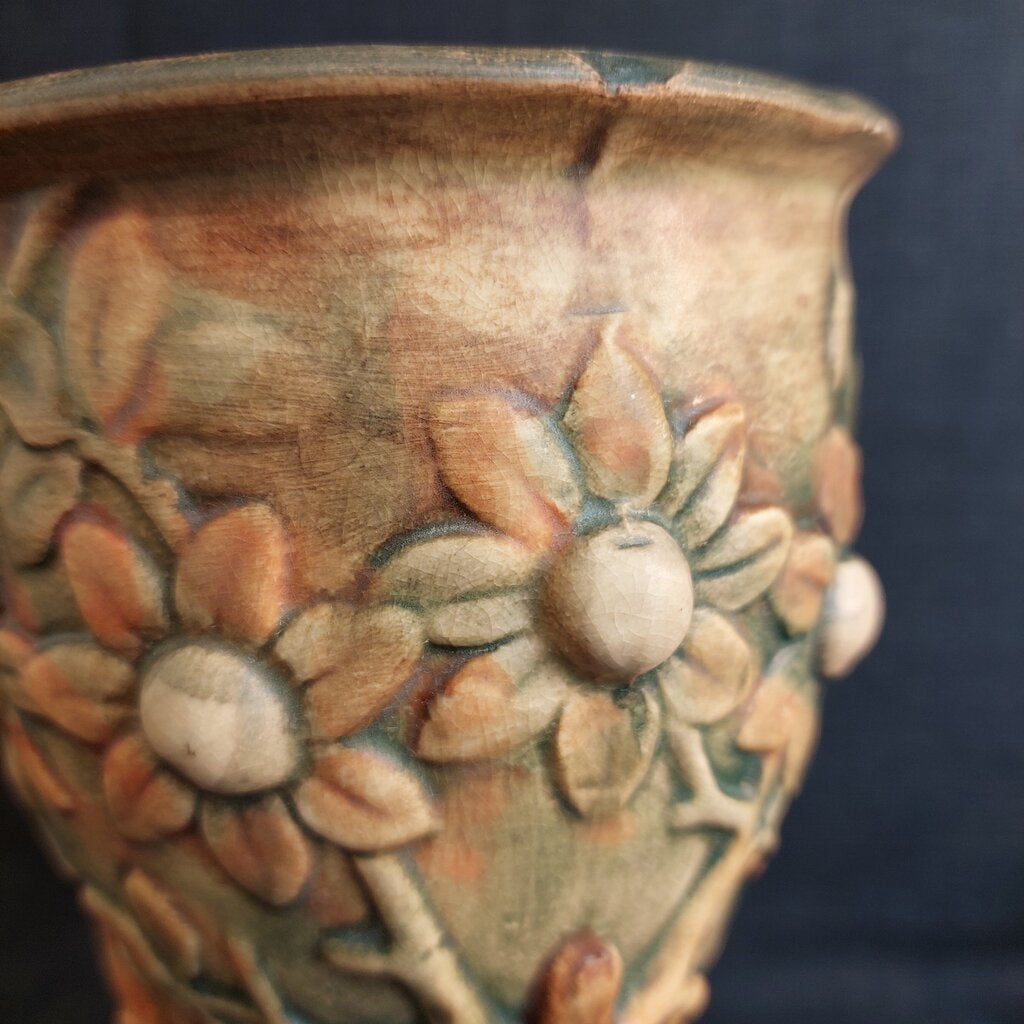 1920-33 Weller Art Pottery Art Nouveau Chalice Banyan Tree Vase Weller Woodcraft Line