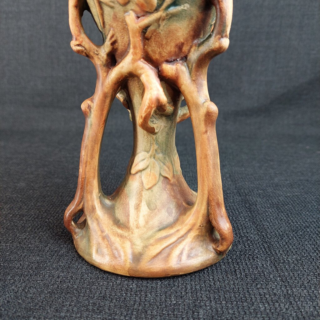 1920-33 Weller Art Pottery Art Nouveau Chalice Banyan Tree Vase Weller Woodcraft Line - The URBANARY Home and Garden
