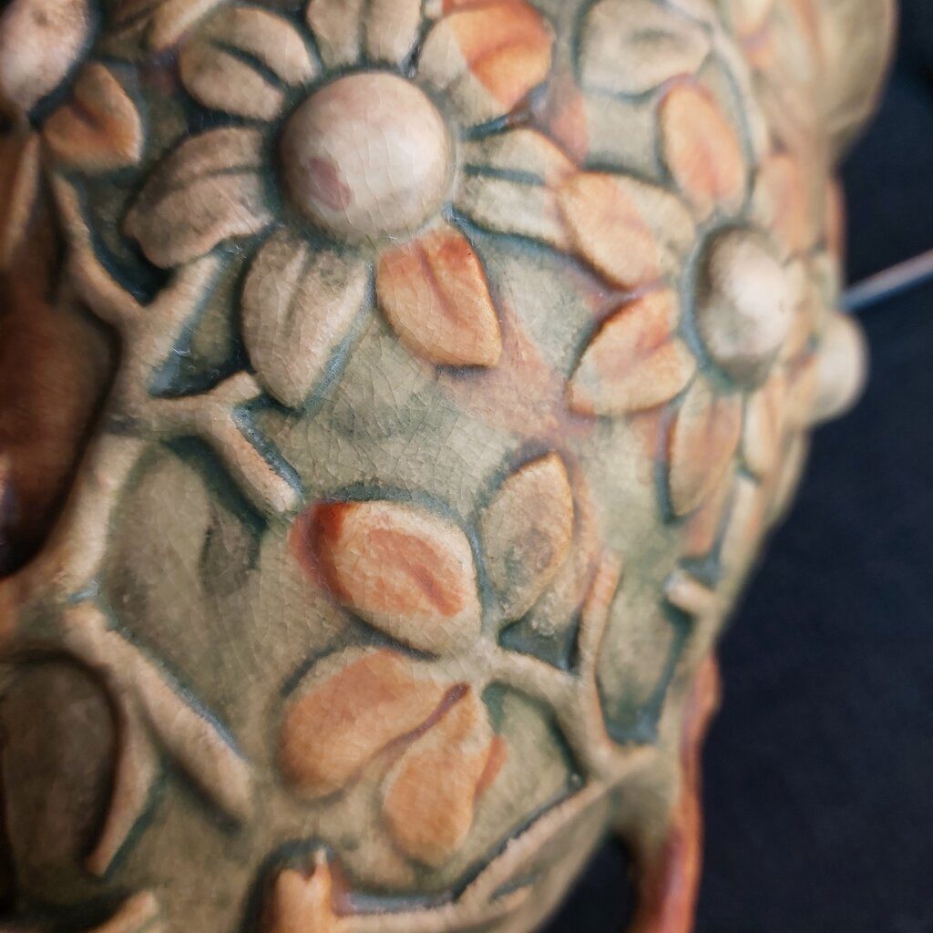 1920-33 Weller Art Pottery Art Nouveau Chalice Banyan Tree Vase Weller Woodcraft Line