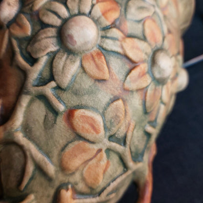 1920-33 Weller Art Pottery Art Nouveau Chalice Banyan Tree Vase Weller Woodcraft Line