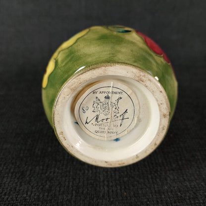 Moorcroft 1946-1978 Signed Pottery Bud Vase w. Hibiscus 6"H Ochre - The URBANARY Home and Garden