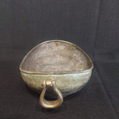 Vintage Bronze Kashkul Dervish Begging Bowl Oval Sufi Islamic Art w/ Two Handles - The URBANARY Home and Garden