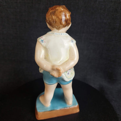 Vintage Royal Worcester "Tommy" Figurine 2913 F.G. Doughty Modelled 4 1/4 in tall 1950s - The URBANARY Home and Garden
