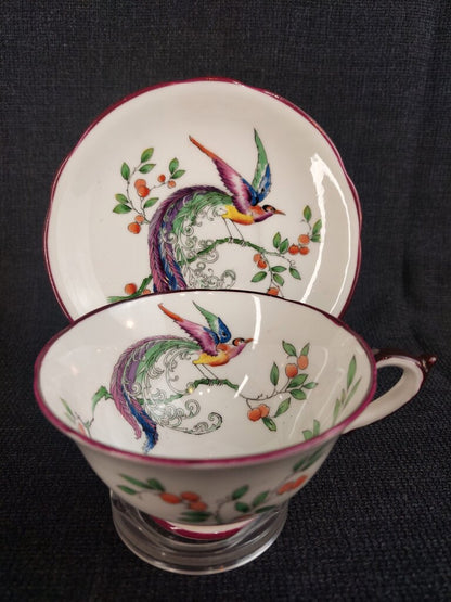 1923-1933 Paragon Star Bird of Paradise Tea Cup and Saucer - The URBANARY Home and Garden