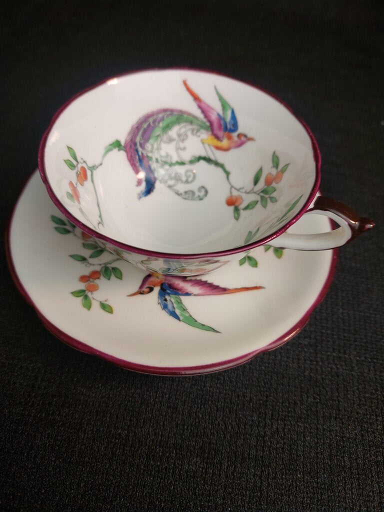 1923-1933 Paragon Star Bird of Paradise Tea Cup and Saucer - The URBANARY Home and Garden