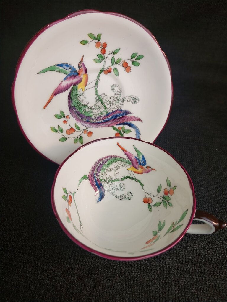 1923-1933 Paragon Star Bird of Paradise Tea Cup and Saucer - The URBANARY Home and Garden